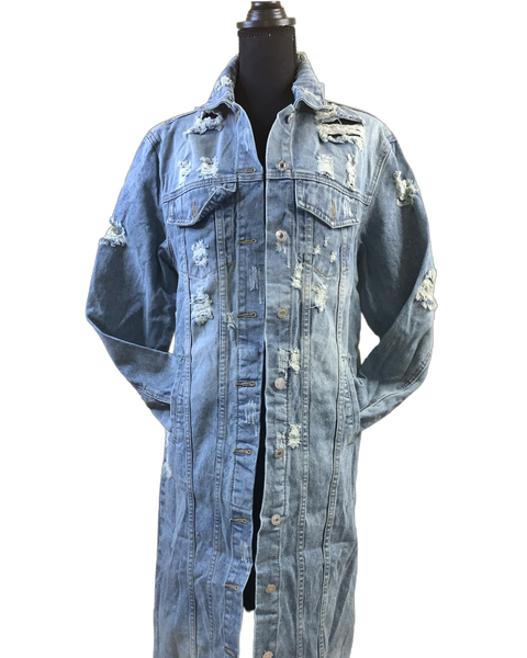 DAMAGED GOODS | LONGLINE DENIM DUSTER