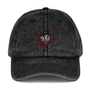 Vintage Heart of Roses Cotton Twill Cap